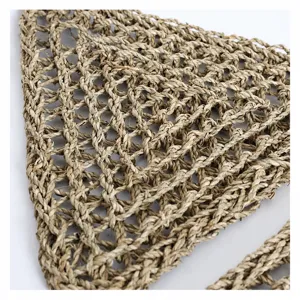 Natural straw woven pet scratching mat, durable climbing pad for cats and dogs, eco-friendly.