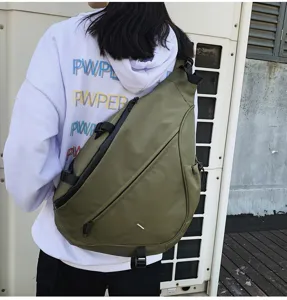 Men Women Waterproof Crossbody Bag Large Capacity Casual Outdoor Sling Chest Pack Sport
