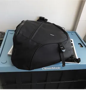 Black waterproof sling backpack large capacity casual chest bag for men and outdoor travel.