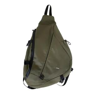 Versatile army green sling bag for men and women, perfect for daily outdoor activities.