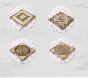 Natural woven straw square heat insulation mat table placemat for kitchen dining room tea set