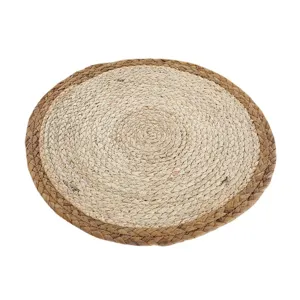 Set de table rond en paille tressée tapis isolant minimaliste nordique pour la salle à manger.