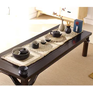 Woven straw heat insulation mat placemat, thick handmade table pad for tea cup and dining table.