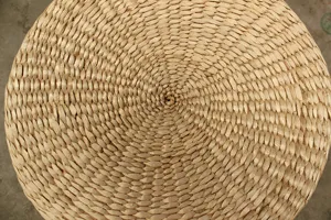 Natural straw woven cushion handcrafted round thick tatami meditation yoga floor mat seat pad