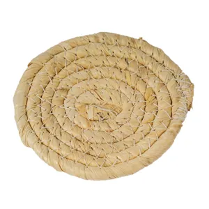 Boho geweven stro onderzetter ronde tafelmat natuurlijke vezel decoratiemat 1st