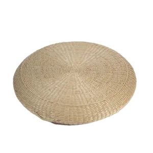 Round Straw Tatami Cushion Natural Woven Meditation Yoga Mat Floor Seat Pad for Home