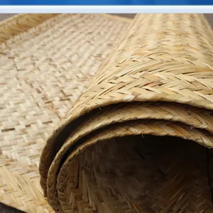 Natural Woven Reed Mat Roll Handcrafted Straw Mat Home Decoration Natural Material
