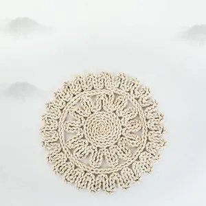 Mantel Individual de Paja Natural Hecho a Mano Alfombrilla de Mesa Rústica Granja Cocina Comedor Decoración Resistente al Calor