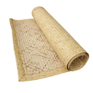 Natural woven straw mat roll reed mat handmade eco-friendly home decor floor rug mat