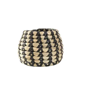 Natural Woven Seagrass Plant Basket Storage Flower Pot Container for Indoor Home Decor