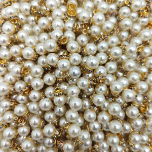 Artificial Pearl Pendant Rhinestone Alloy DIY Handmade Jewelry Making Findings Loose Beads Charm Accessory