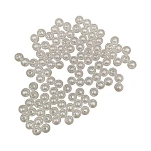 ABS imitation pearl loose beads for DIY jewelry making and garment accessories, white.