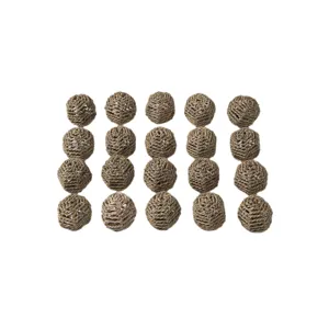 Boules en herbe tressée fait main lot de 20 marron rond abat-jour décoration maison