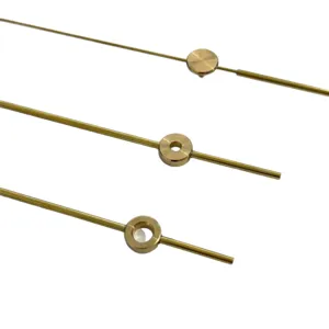 Vintage brass clock hands set quartz movement minute hour second replacement parts for wall clock