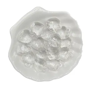 Clear acrylic heart shaped pendant charms for handmade DIY jewelry making and keychains.