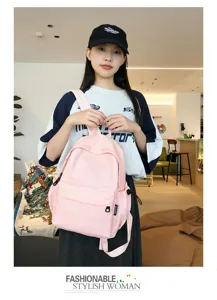 Japanischer leichter Canvas-Rucksack für Damen und Herren, großer Freizeit-Tagesrucksack.
