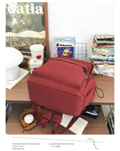 Japanischer Rucksack, minimalistische, leichte Reiseschultasche mit großem Fassungsvermögen.