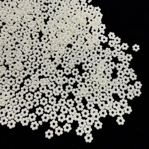 Perles de Fausse Fleur Blanche DIY Bracelet Chaine de Telephone Fabrication Bijoux