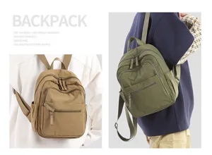 Casual nylon backpack lightweight water-resistant small travel bag for women daily use
