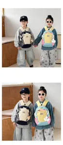 Koreanischer farbblockierter Kinderrucksack leichtes Outdoor Kindergarten Schulranzen für Kinder.