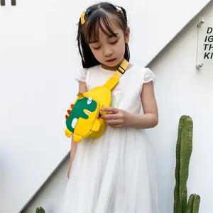 Borsa a tracolla per bambini dinosauro cartone animato borsa petto carina per ragazzi e ragazze