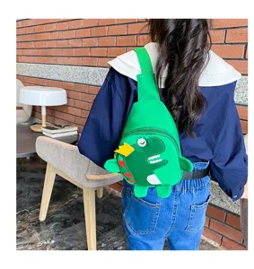 Sac à bandoulière dinosaure mignon pour enfants sac de poitrine élégant voyage en plein air