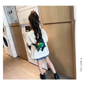 Sac de poitrine mignon pour enfants dinosaure garçon fille, sac à dos décontracté élégant.