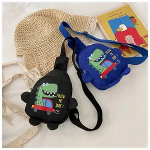 Kinderen schattige dinosaurus tekenfilm borsttas peuter casual crossbody tas met riem