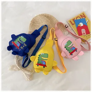 Kind leuk schattig cartoon dinosaurushoes borsttas peuter crossbody tas casual canvas kindertas
