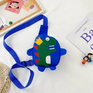 Kids Cute Dinosaur Crossbody Bag Boys Casual Outdoor Travel Chest Bag Trendy New