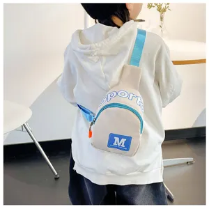 Kinder borsttas lichtgewicht crossbody sportstijl casual schoudertas voor jongens en meisjes