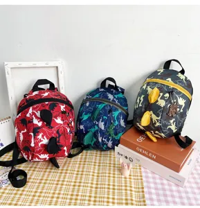 Cute dinosaur toddler backpack for boys and girls, anti-lost design, lightweight daily bag.