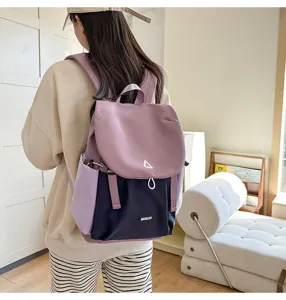 Casual women's backpack large capacity travel daypack lightweight school book bag for daily use.