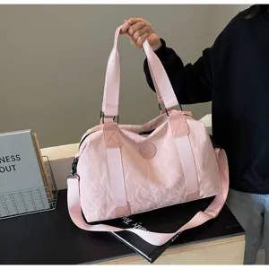 Große Kapazität Wasserdichte PU Leder Reise Duffel Bag Damen Sport Fitnessstudio Gepäck Handtasche Casual Reisetasche