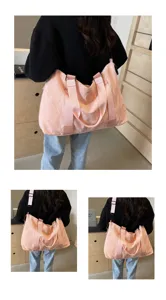 Grosse rosa wasserdichte Reisetasche Sporttasche Damen Fitness Handtasche Tragetasche.