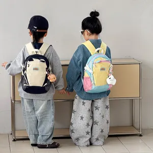 Kinder bunte Kontrast Rucksack schluessel Schultasche leichte Freizeit Tagesrucksack