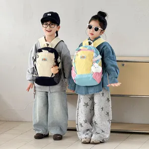 Kinder rucksack farbblockiert freizeit leicht süß kleinkind schulranzen stylischer tagesrucksack