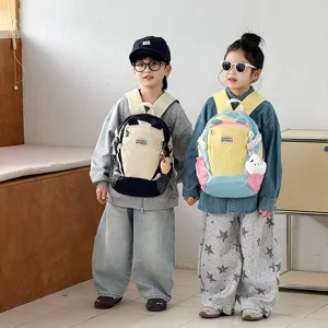 Kinder Süß Kontrastfarbe Schulrucksack Leichter Wasserdichter Nylon Schulranzen Lässiger Tagesrucksack Für Jungen Und Mädchen