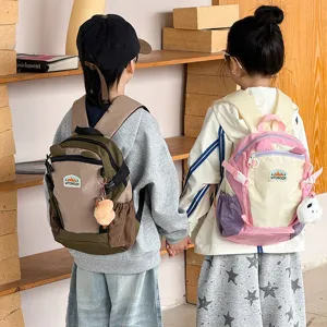 Kinder Schulrucksack mit Farbblock süßen Tierohren leichtes Schultasche für Kinder