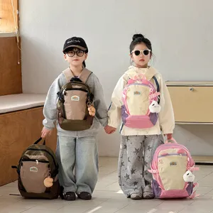 Kinder Farblock Rucksack leicht Dopamin Schultasche für Kindergarten süß Outdoor Alltag