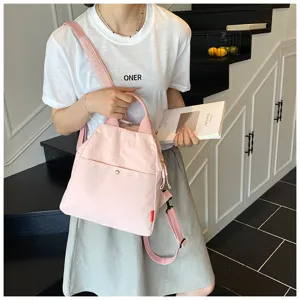Multifunctional candy color casual commuter backpack with stylish minimalist design for daily use.