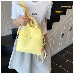 Yellow mini backpack stylish casual daypack convertible shoulder bag daily commute travel use
