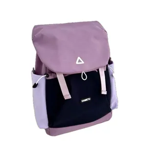 Japanese casual canvas backpack stylish college school bag for women travel light daypack