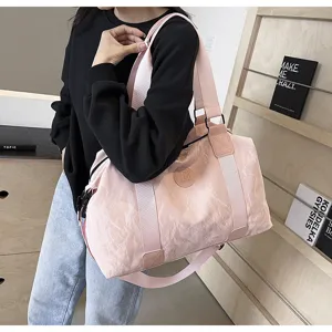 Rosa Reise-Duffelbag große Kapazität Fitness Sporttasche Damen Freizeit wasserdicht Detail