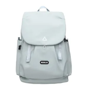 Light blue casual backpack with large capacity for travel, school, and outdoor sports use.