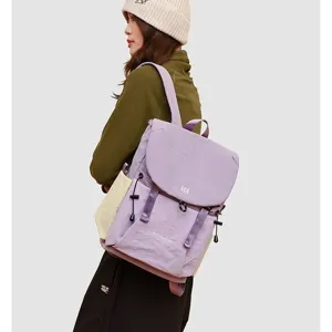 Zaino da viaggio casual e leggero per donna, grande capacità in colore viola chiaro.