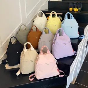 Multifunctional candy color casual backpack stylish minimalist commuter travel bag daily use