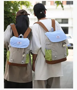 Outdoor casual color block backpack for men and women light weight daily travel bag
