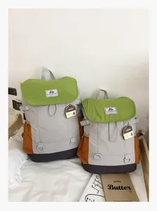 Colorblock casual backpack stylish student travel daypack lightweight day bags for daily use