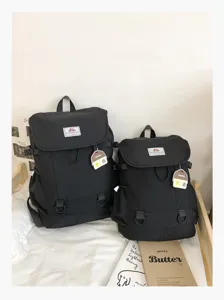 Casual outdoor waterproof backpack couple black lightweight travel daypack stylish school bag